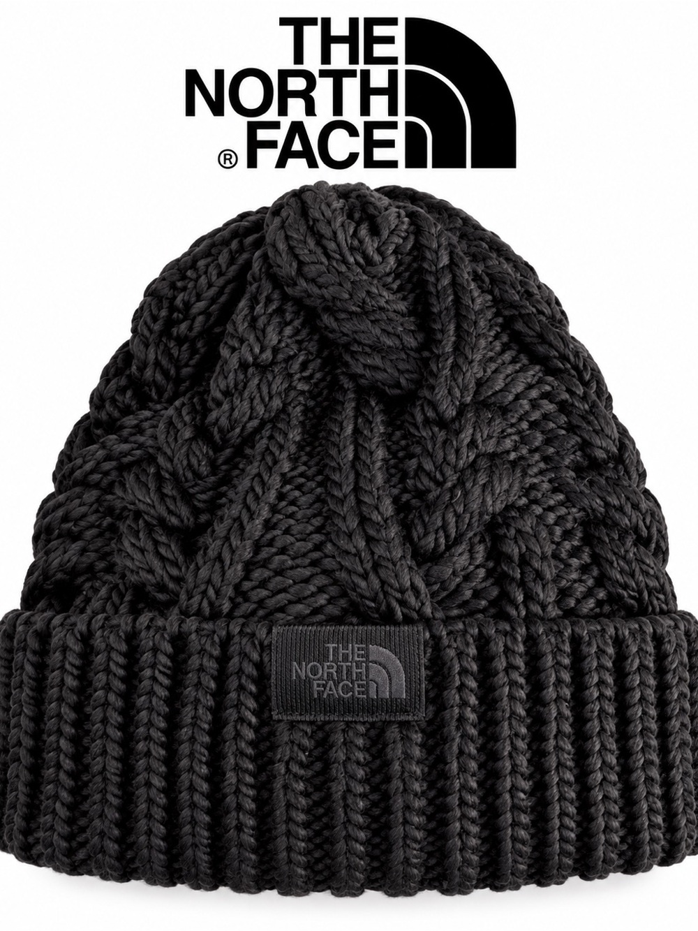 The North Face Women’s Black Cable Knit Beanie One Size Winter Hat